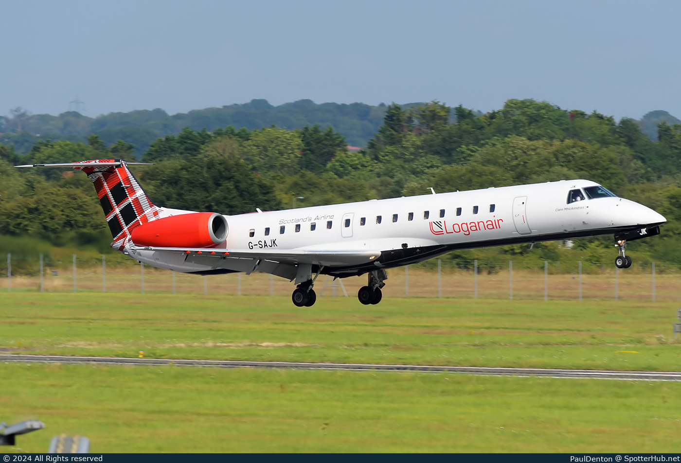 Photo of G-SAJK - Embraer ERJ-145EP operated by Loganair