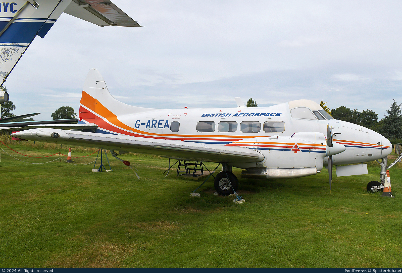 Photo of G-AREA - De Havilland DH-104 Dove 8 at De Havilland Aircraft Museum