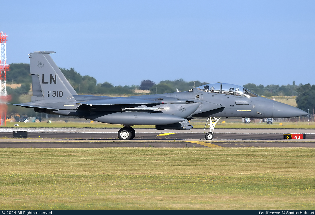 Photo of 91-0310 - McDonnell Douglas F-15E Eagle operated by US Air Force