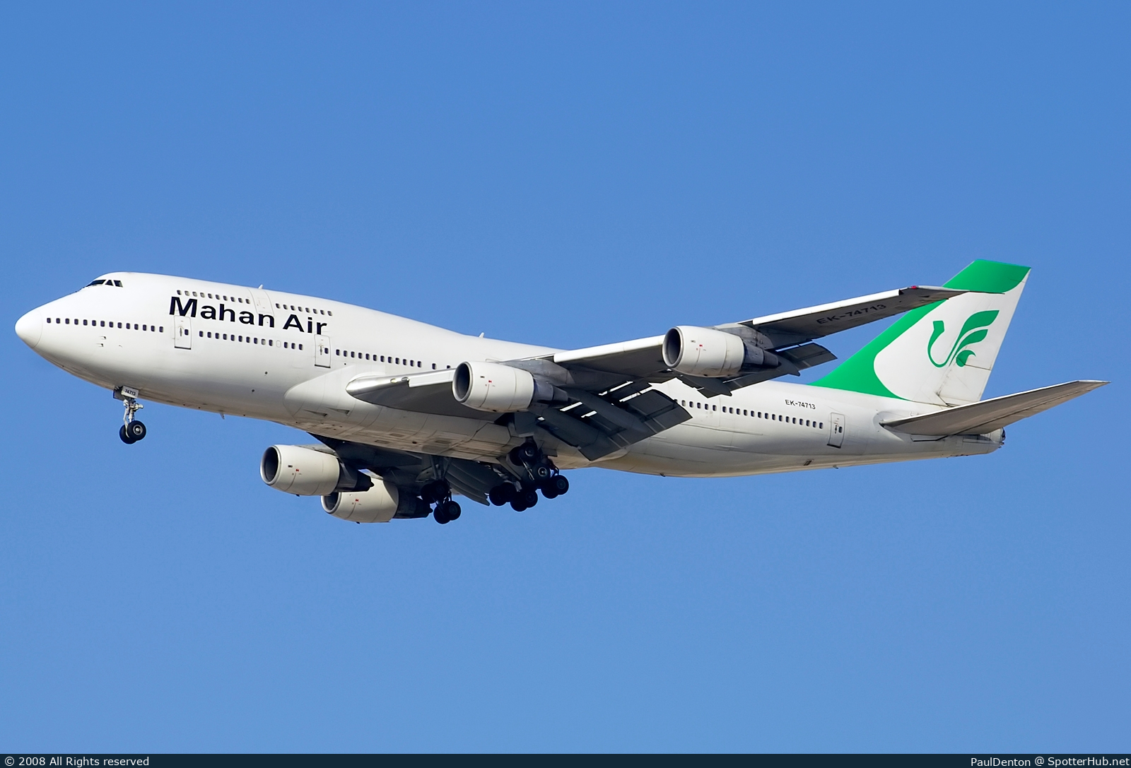 Photo of EK-74713 - Boeing 747-3B3(M) operated by Mahan Air (opb Blue Sky)
