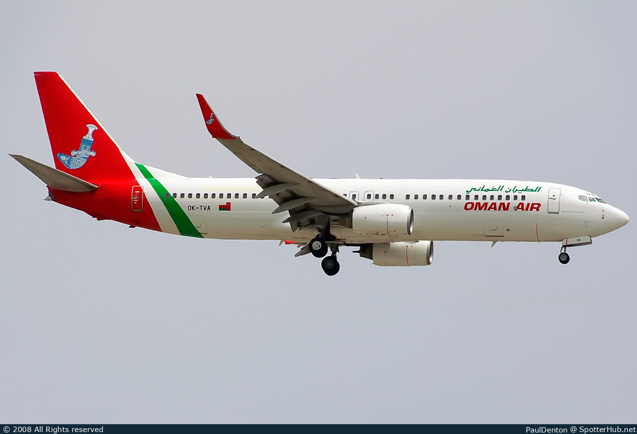 Photo of OK-TVA - Boeing 737-86N operated by Oman Air (opb Travel Service)