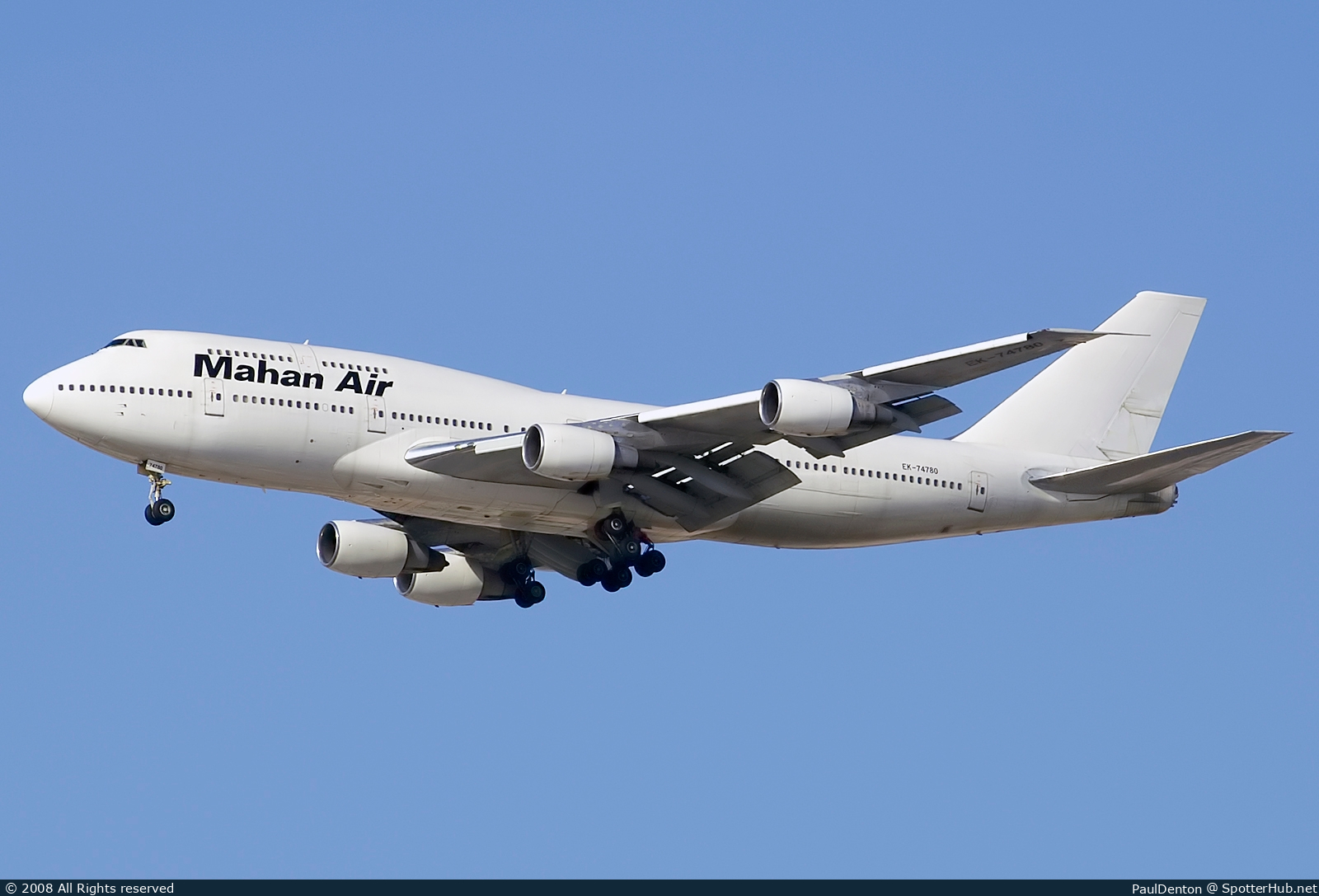 Photo of EK-74780 - Boeing 747-3B3(M) operated by Mahan Air (opb Blue Sky)