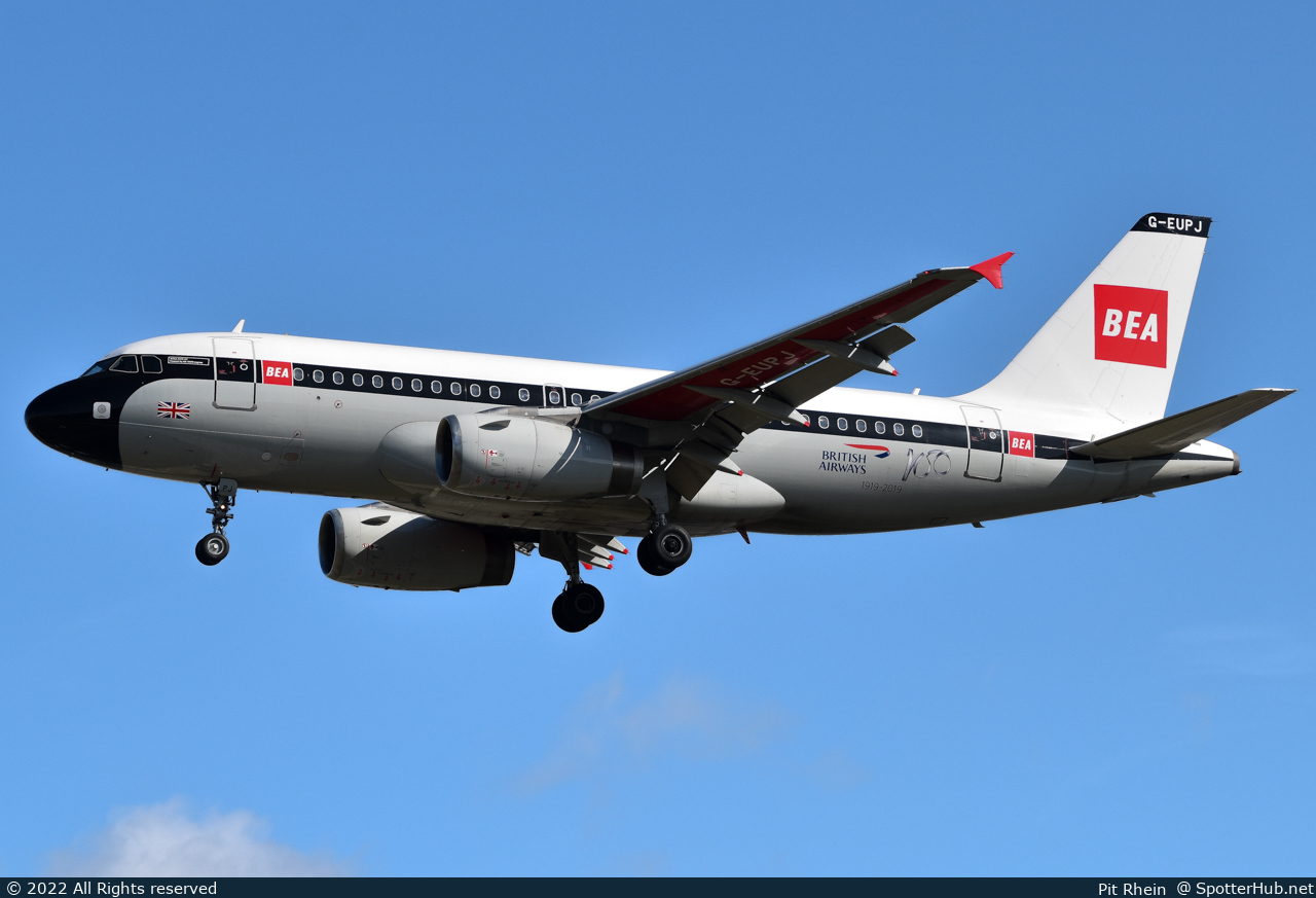Photo of G-EUPJ - Airbus A319-131 operated by British Airways