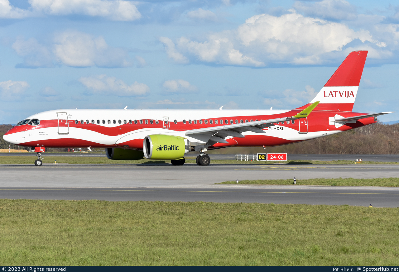 Photo of YL-CSL - Airbus A220-300 operated by airBaltic