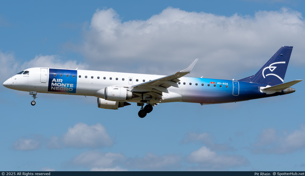 Photo of 4O-AOA - Embraer ERJ-195LR operated by Air Montenegro