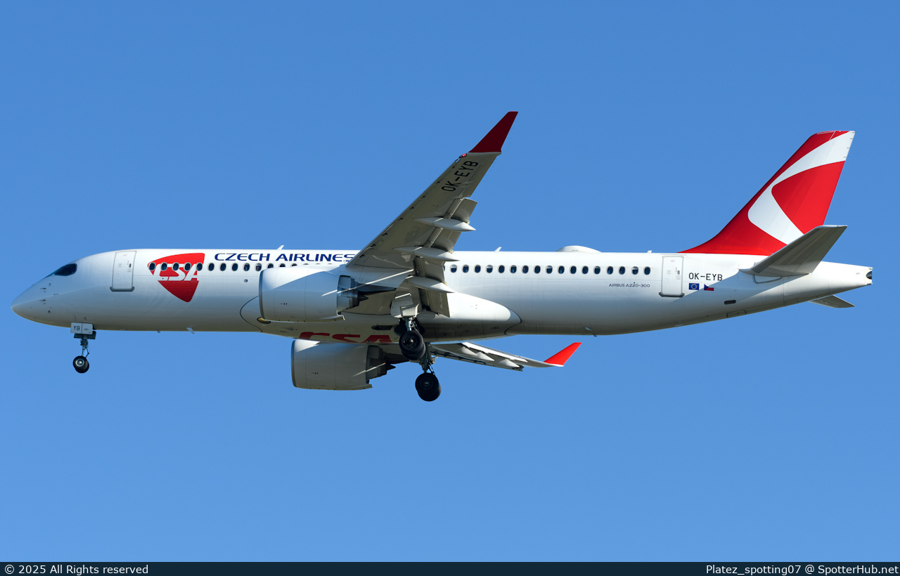 Photo of OK-EYB - Airbus A220-300 operated by CSA Czech Airlines (opb SmartWings)