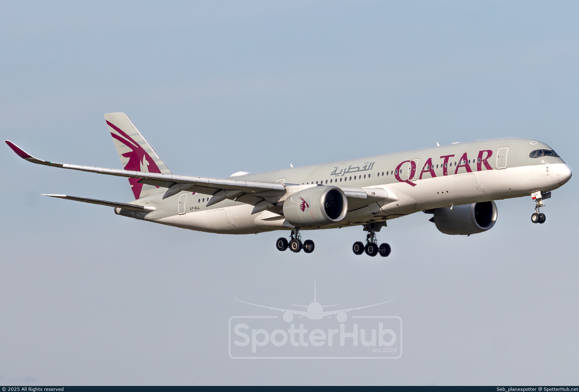 Photo of A7-ALL - Airbus A350-941 operated by Qatar Airways