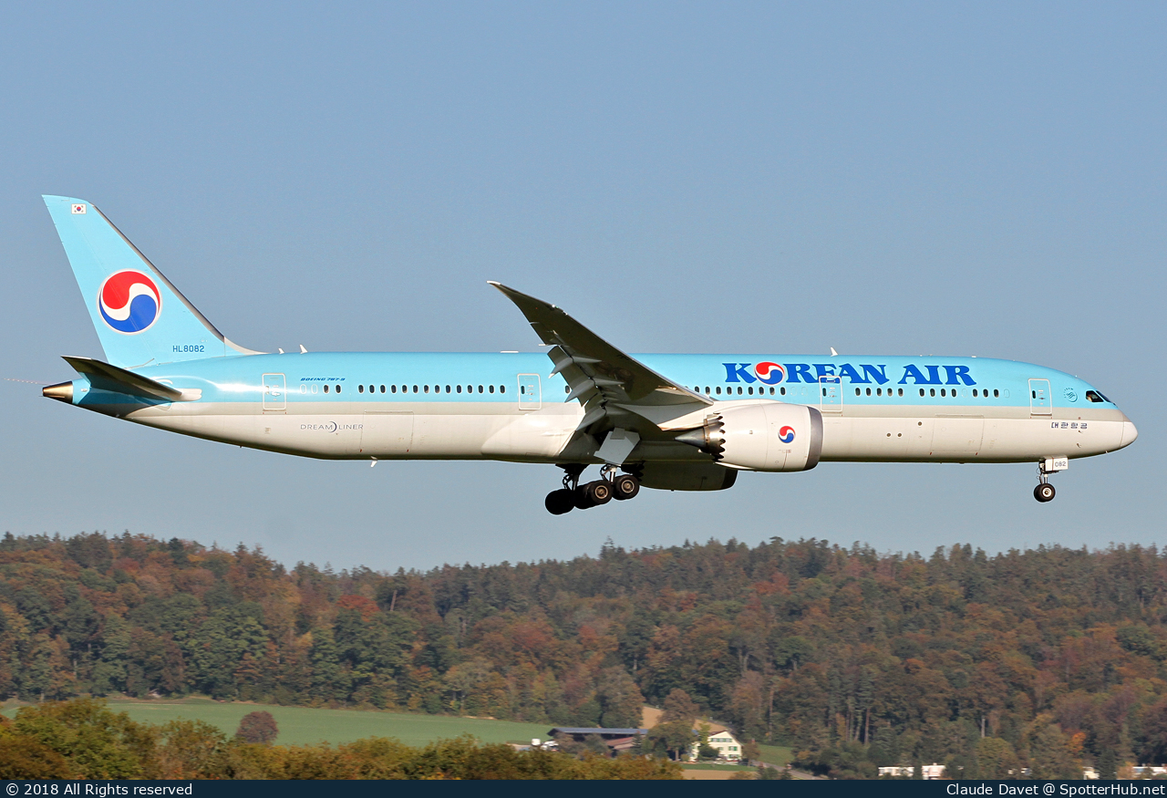 Photo of HL8082 - Boeing 787-9 Dreamliner operated by Korean Air