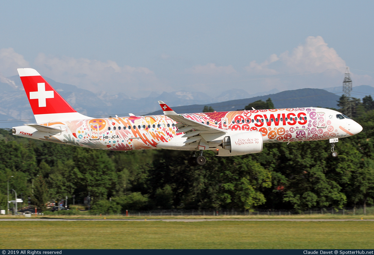 Photo of HB-JCA - Airbus A220-300 operated by Swiss International Air Lines