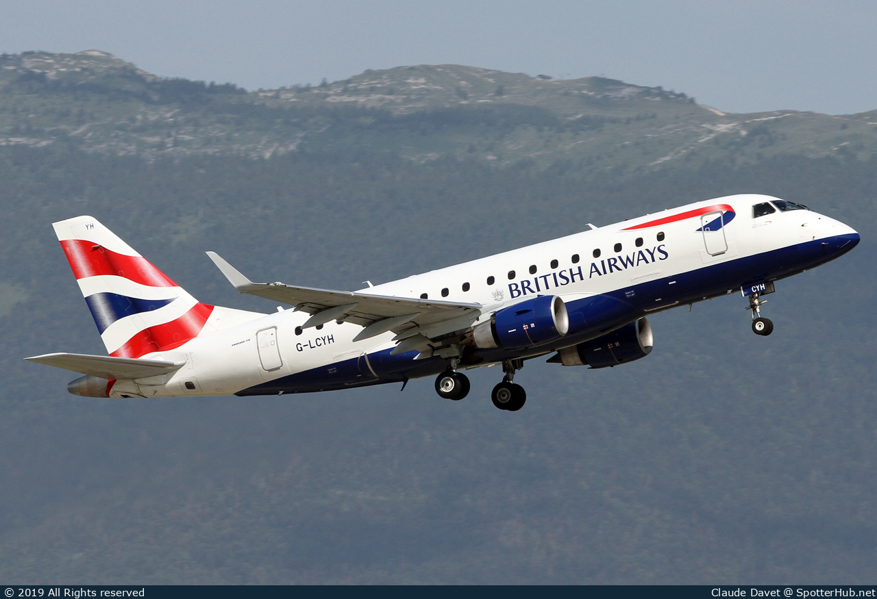 Photo of G-LCYH - Embraer ERJ-170STD operated by BA CityFlyer