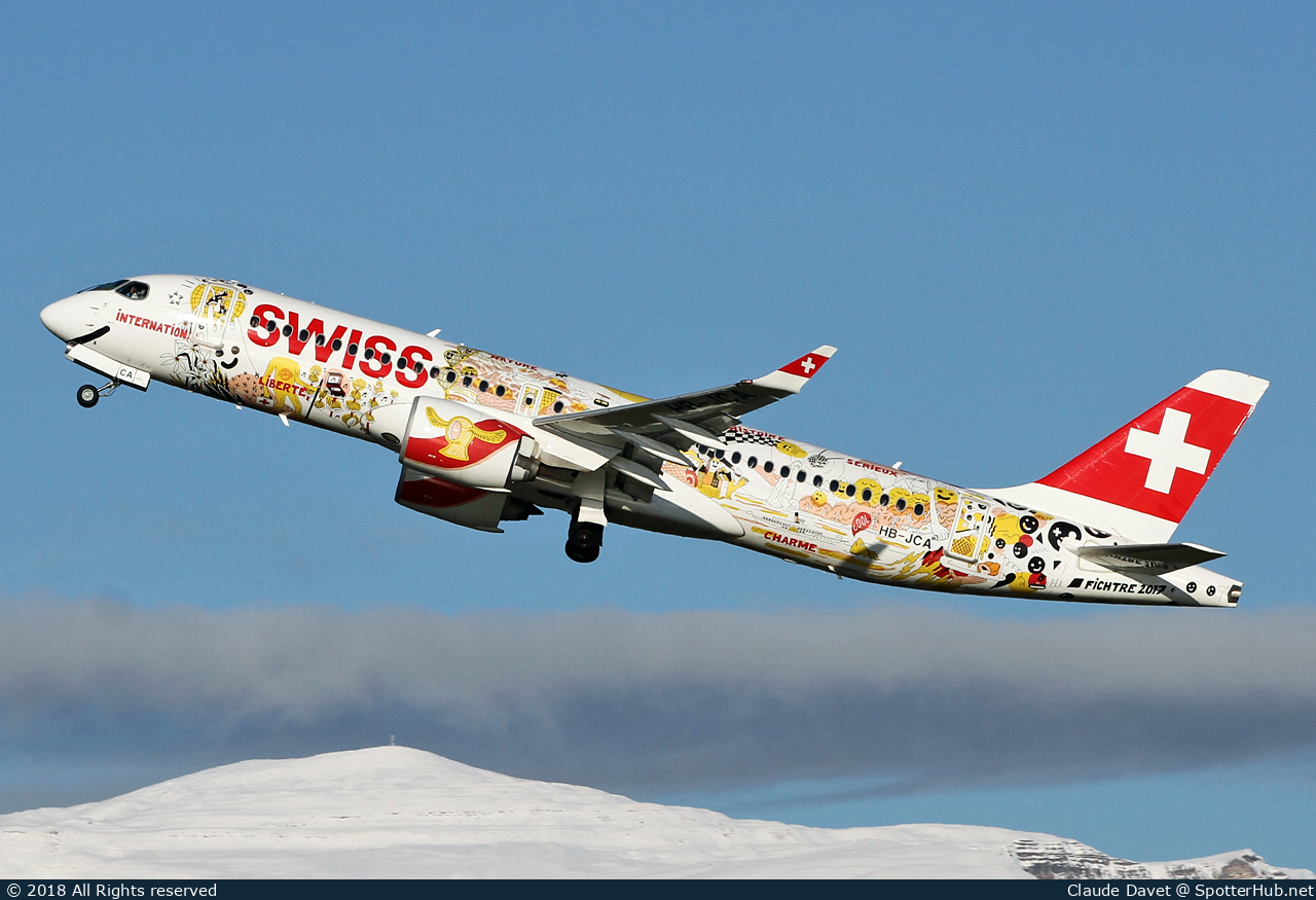 Photo of HB-JCA - Airbus A220-300 operated by Swiss International Air Lines