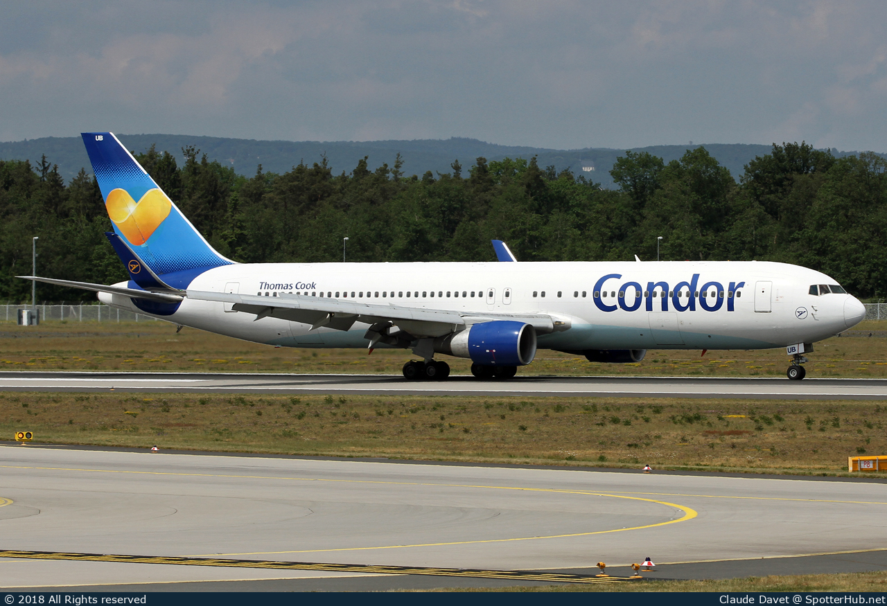 Photo of D-ABUB - Boeing 767-330(ER) operated by Thomas Cook by Condor