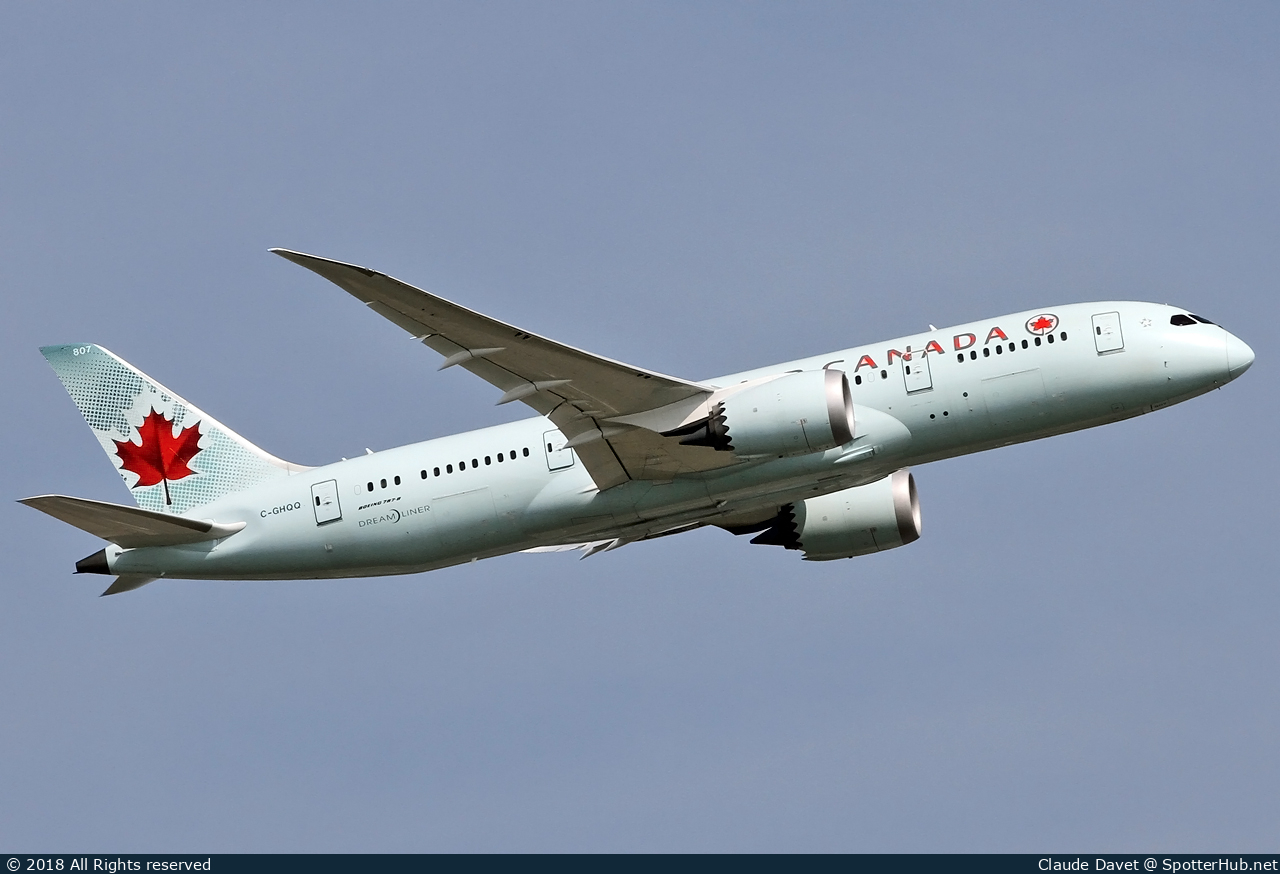 Photo of C-GHQQ - Boeing 787-8 Dreamliner operated by Air Canada