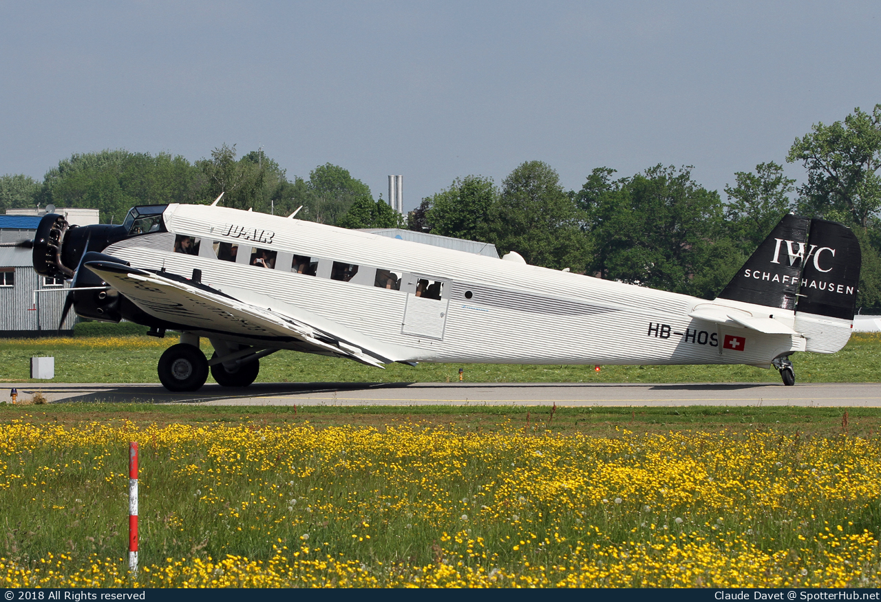 Photo of HB-HOS - Junkers Ju 52/3mg4e operated by Ju-Air