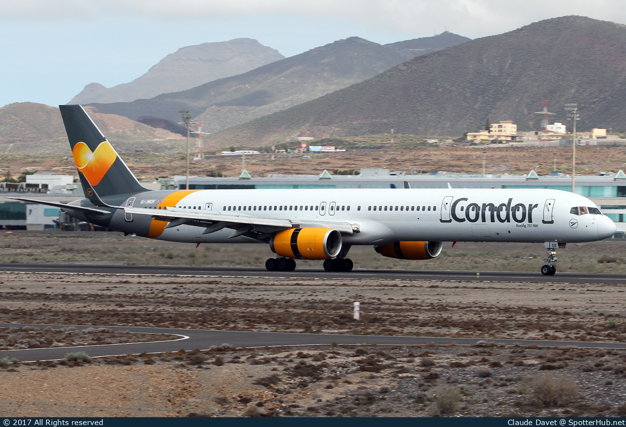 Photo of G-JMOF - Boeing 757-330 operated by Thomas Cook Airlines