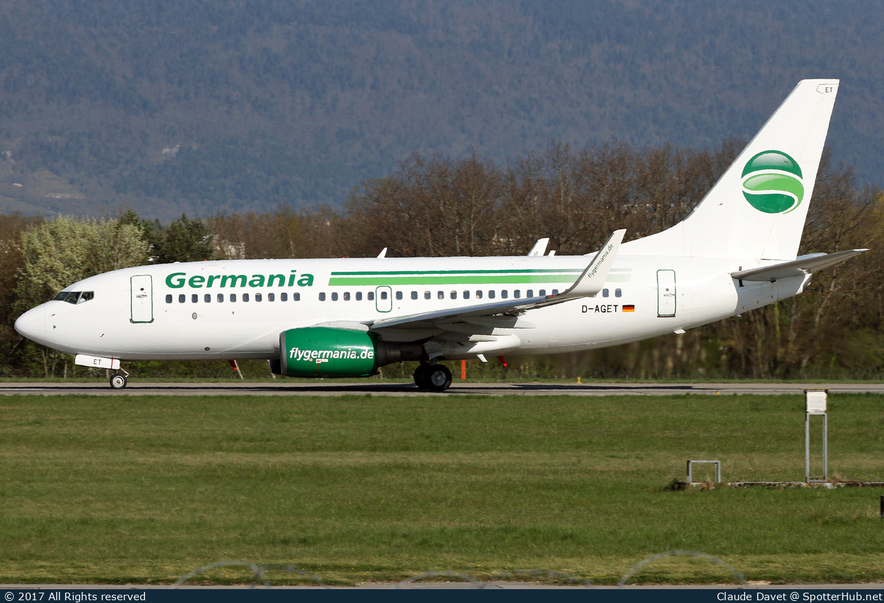 Photo of D-AGET - Boeing 737-75B operated by Germania
