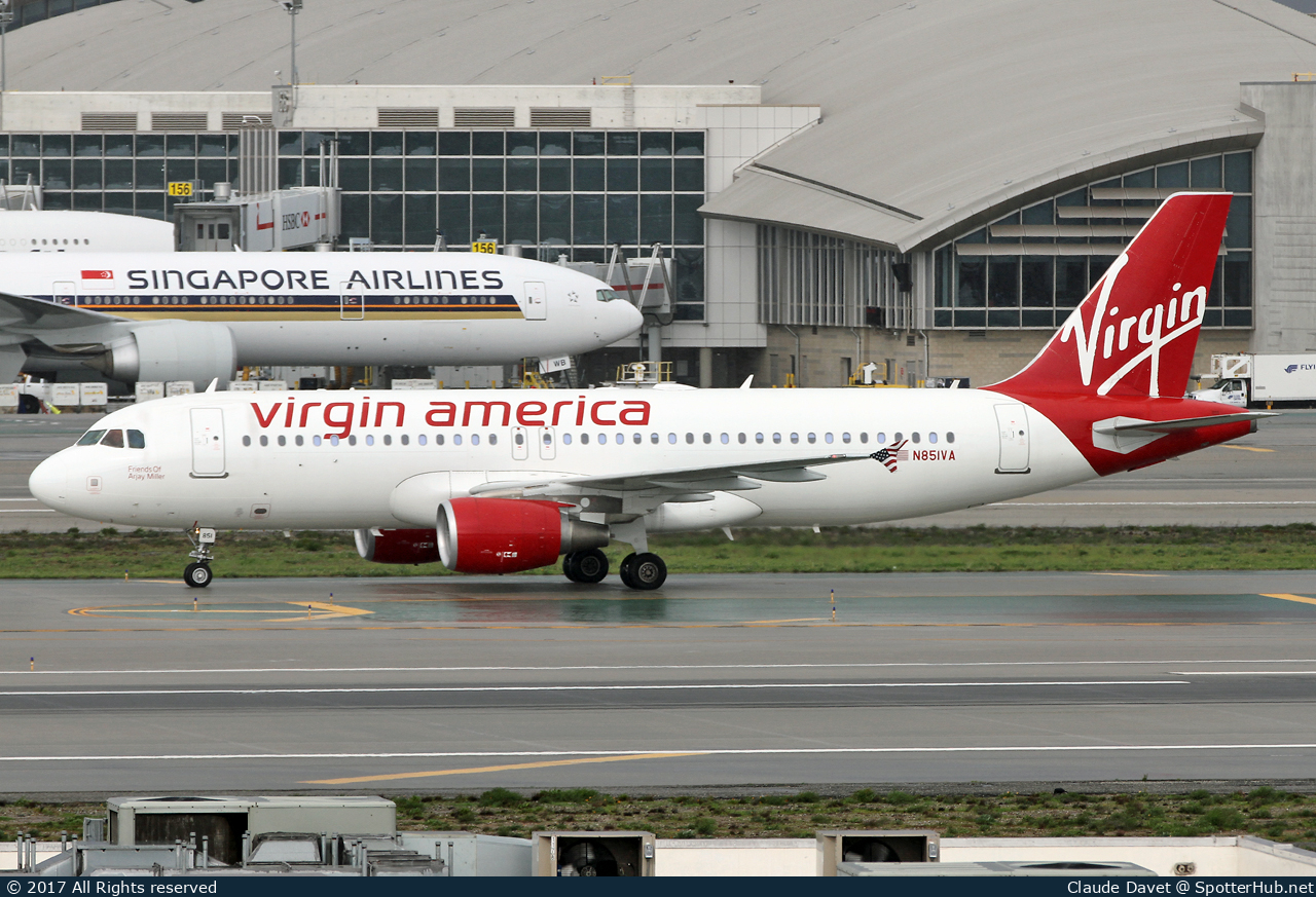 Photo of N851VA - Airbus A320-214 operated by Virgin America