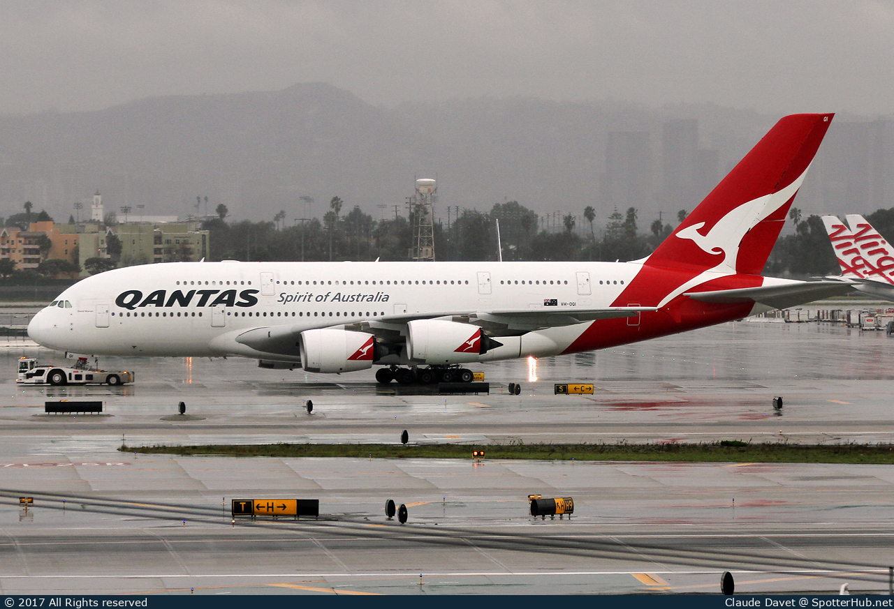 Photo of VH-OQI - Airbus A380-842 operated by Qantas