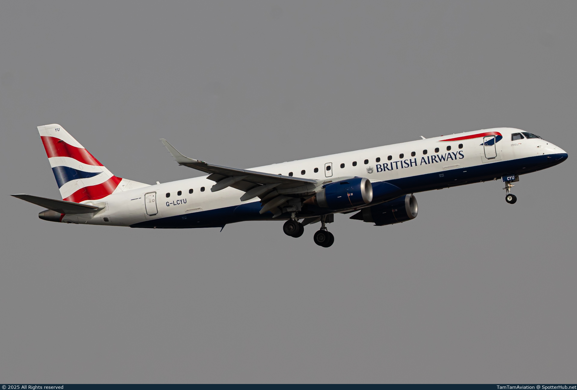 Photo of G-LCYU - Embraer ERJ-190SR operated by BA CityFlyer