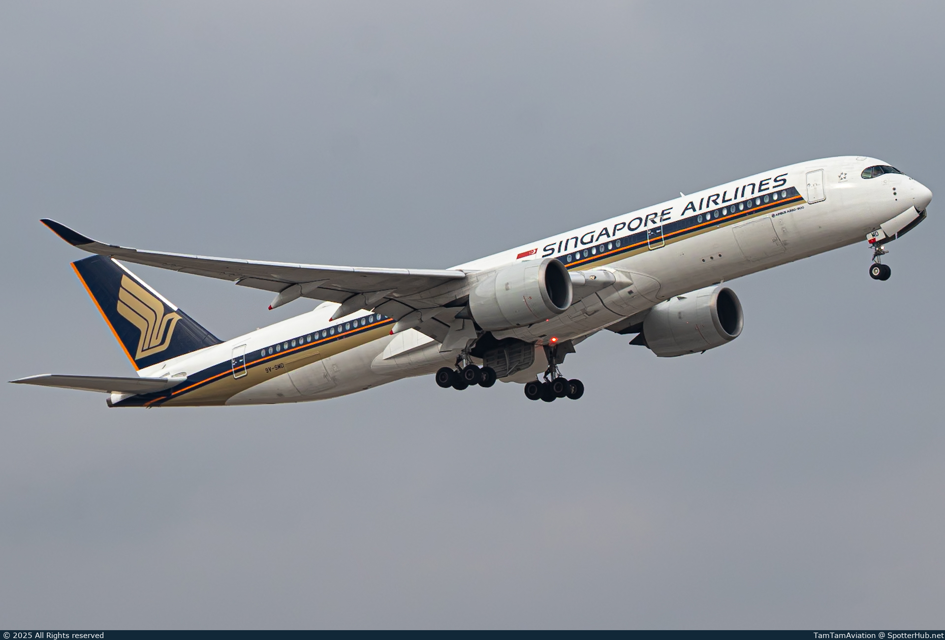 Photo of 9V-SMD - Airbus A350-941 operated by Singapore Airlines