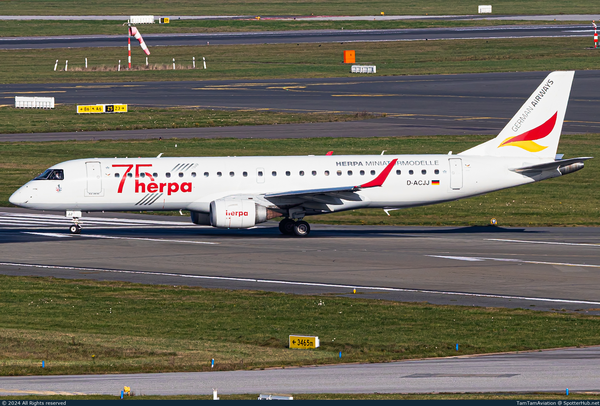 Photo of D-ACJJ - Embraer ERJ-190LR operated by German Airways