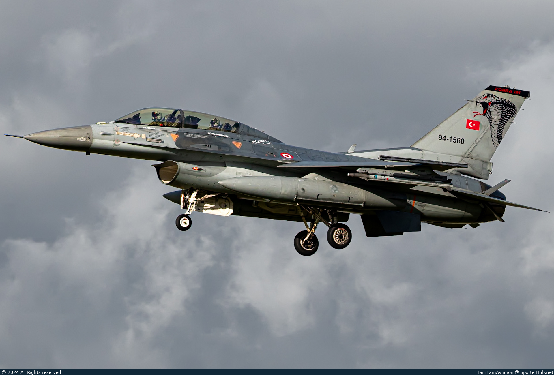 Photo of 94-1560 - Lockheed Martin F-16D Fighting Falcon operated by Turkish Air Force