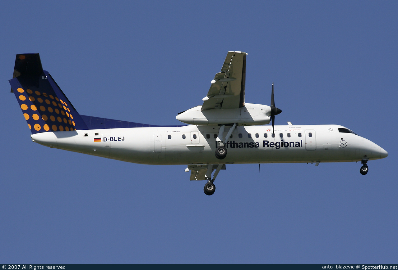Photo of D-BLEJ - Bombardier DHC-8-314 Dash 8 Q300 operated by Lufthansa Regional (opb Augsburg Airways)