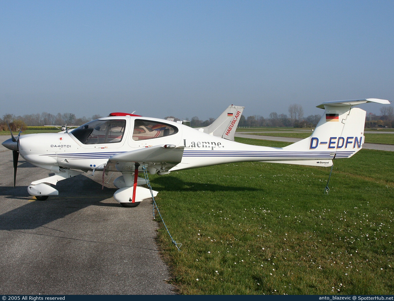 Photo of D-EDFN - Diamond DA40 Diamond Star TDI operated by Sportfluggruppe Immelmann