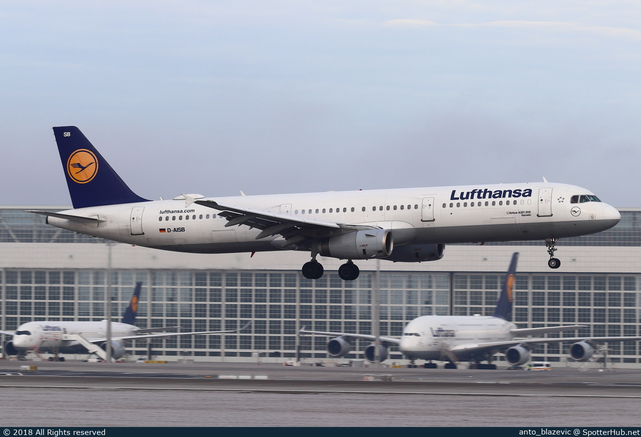Photo of D-AISB - Airbus A321-231 operated by Lufthansa