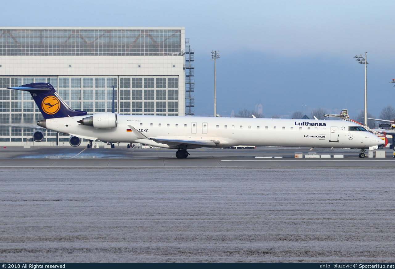 Photo of D-ACKG - Bombardier CRJ-900LR operated by Lufthansa CityLine
