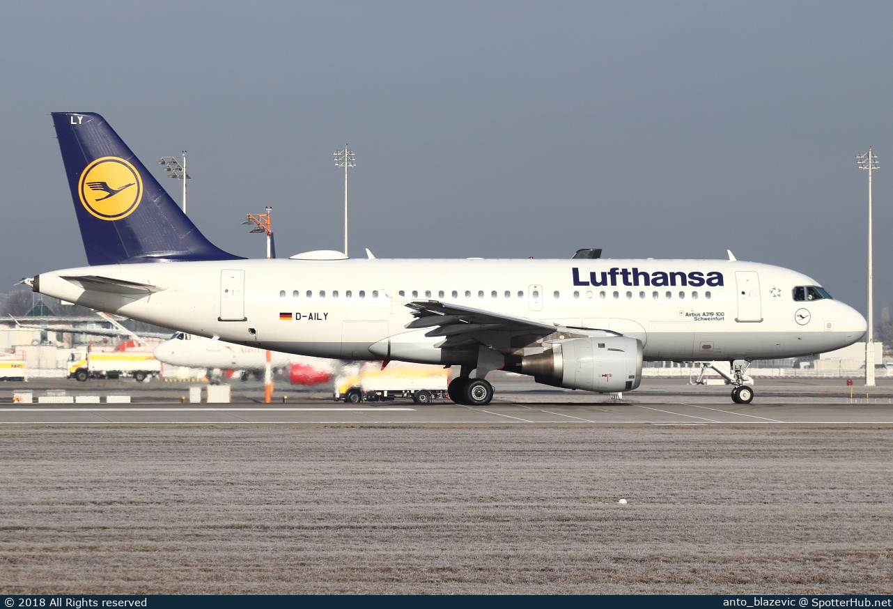 Photo of D-AILY - Airbus A319-114 operated by Lufthansa