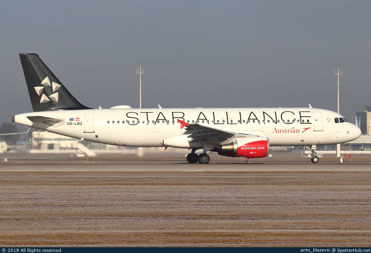 Photo of OE-LBZ - Airbus A320-214 operated by Austrian Airlines