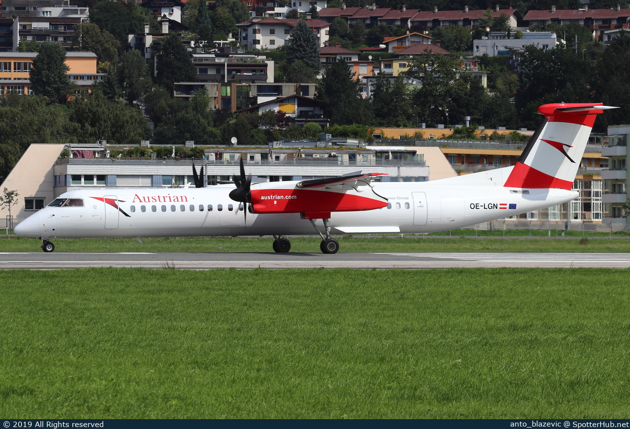Photo of OE-LGN - Bombardier DHC-8-402 Dash 8 Q400 operated by Austrian Airlines