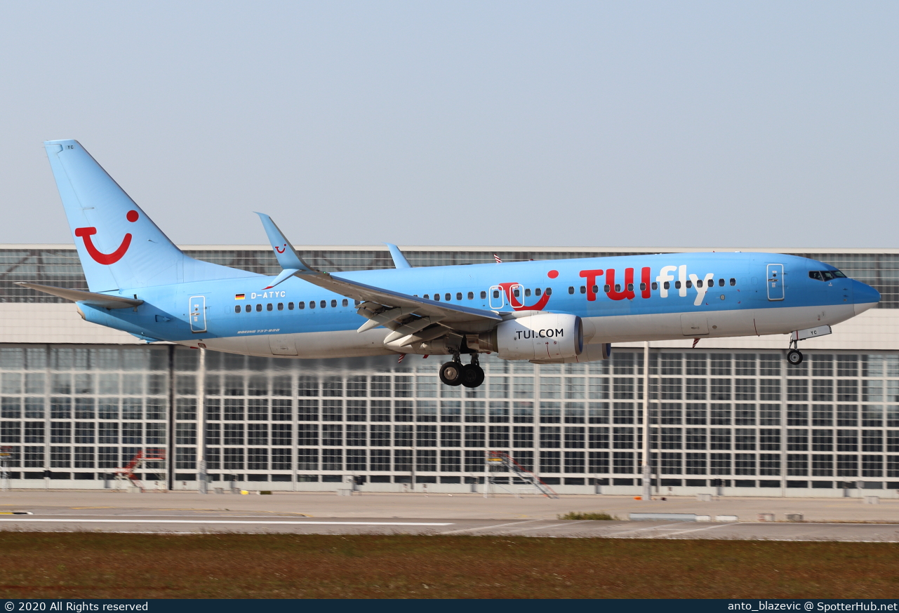 Photo of D-ATYC - Boeing 737-8K5 operated by TUIfly