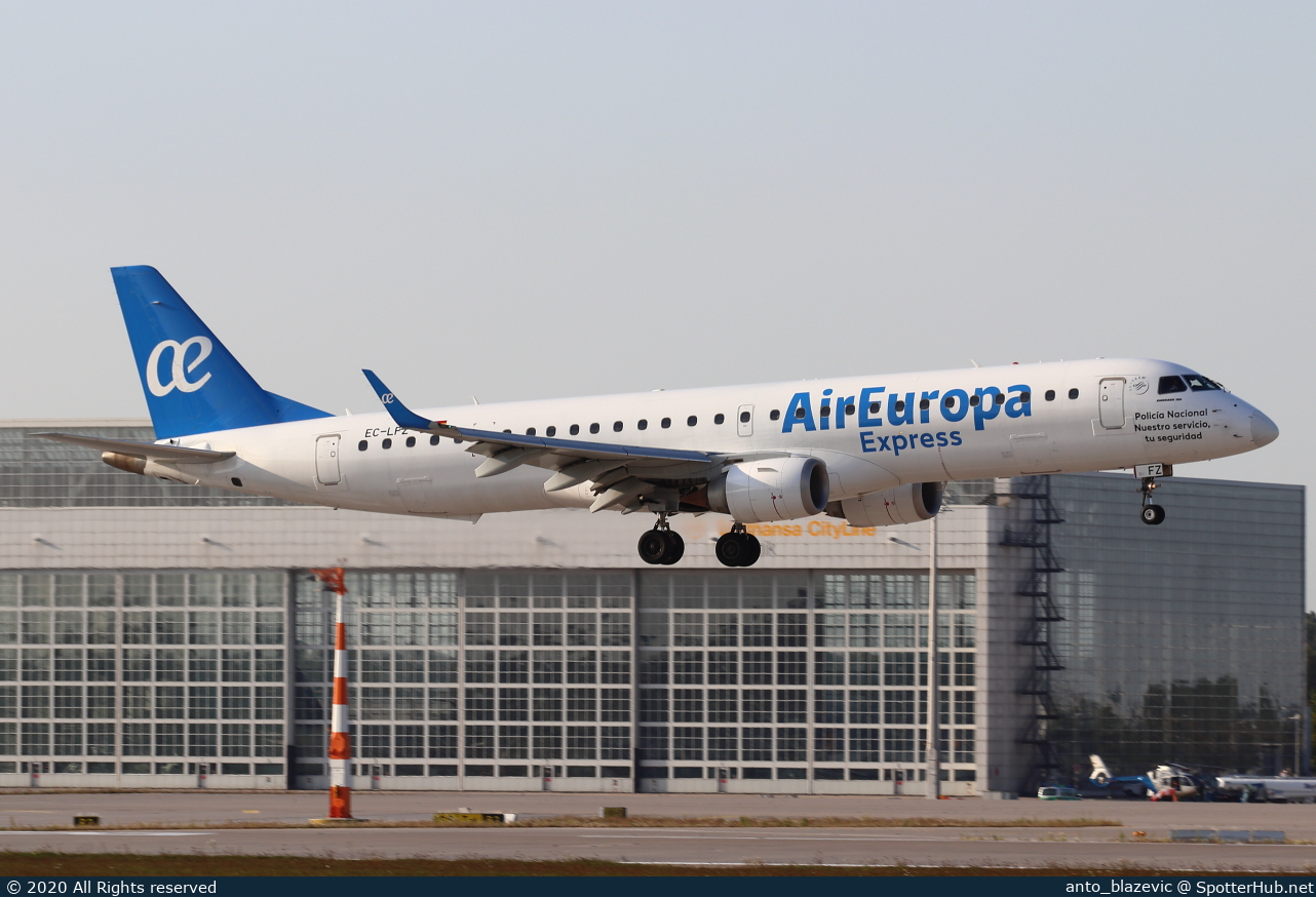 Photo of EC-LFZ - Embraer ERJ-195LR operated by Air Europa