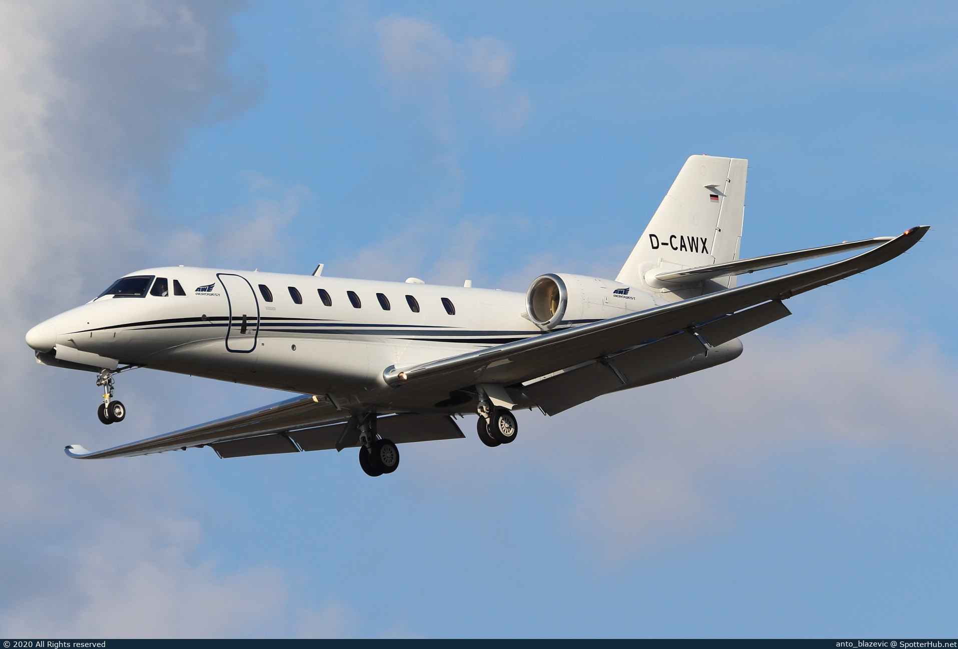 Photo of D-CAWX - Cessna 680 Citation Sovereign+ operated by Aerowest