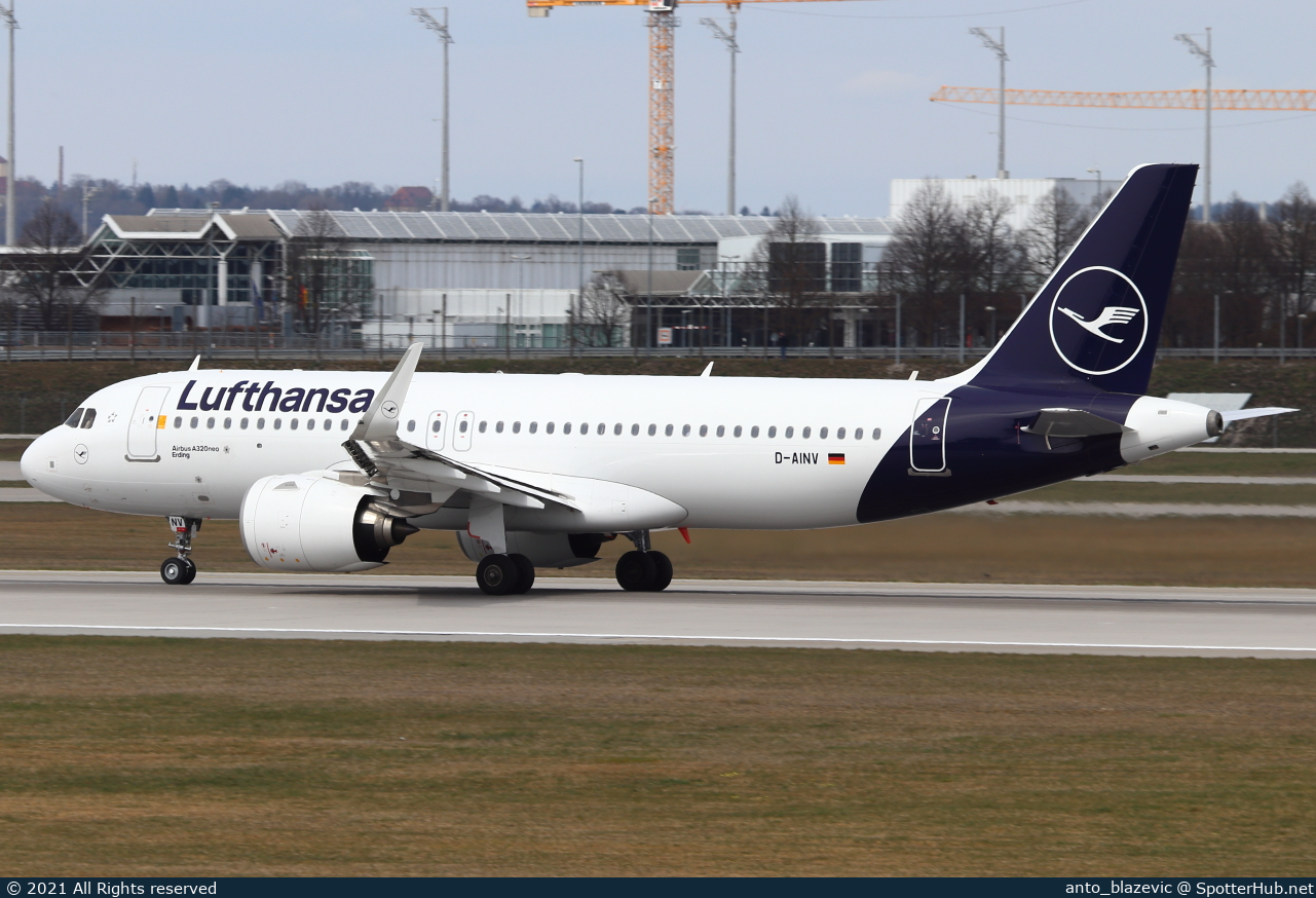 Photo of D-AINV - Airbus A320-271N operated by Lufthansa