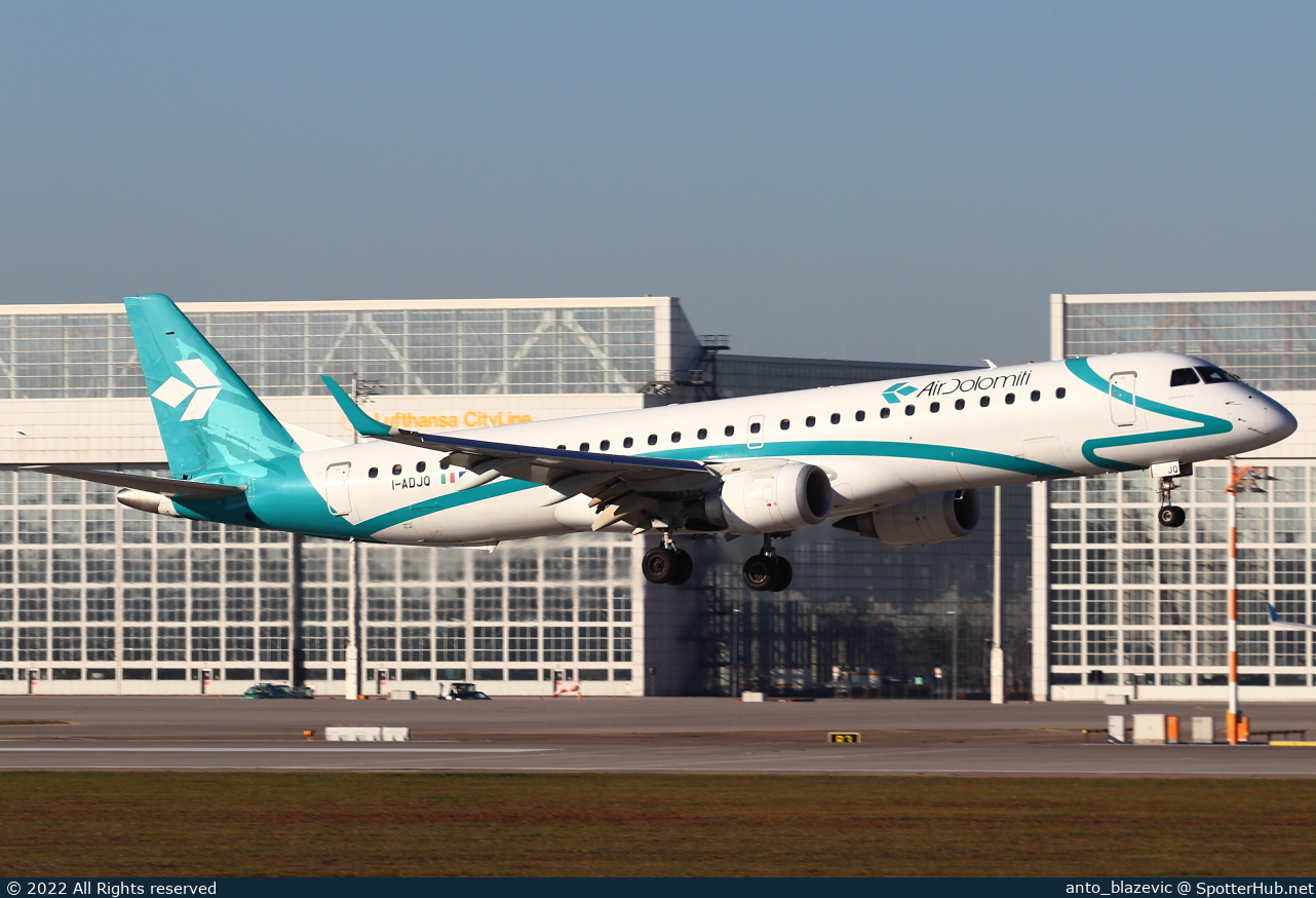 Photo of I-ADJQ - Embraer ERJ-195LR operated by Air Dolomiti