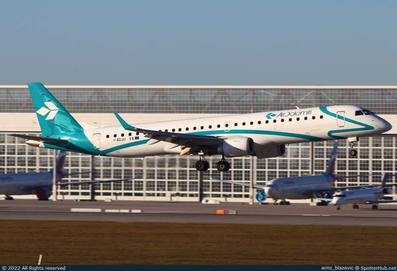 Photo of I-ADJU - Embraer ERJ-195LR operated by Air Dolomiti
