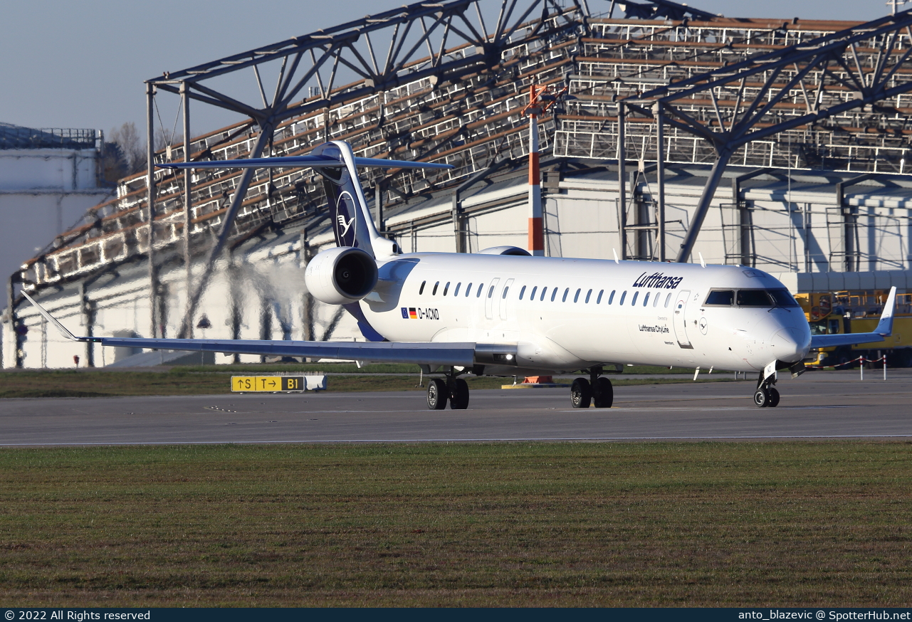 Photo of D-ACND - Bombardier CRJ-900LR operated by Lufthansa CityLine