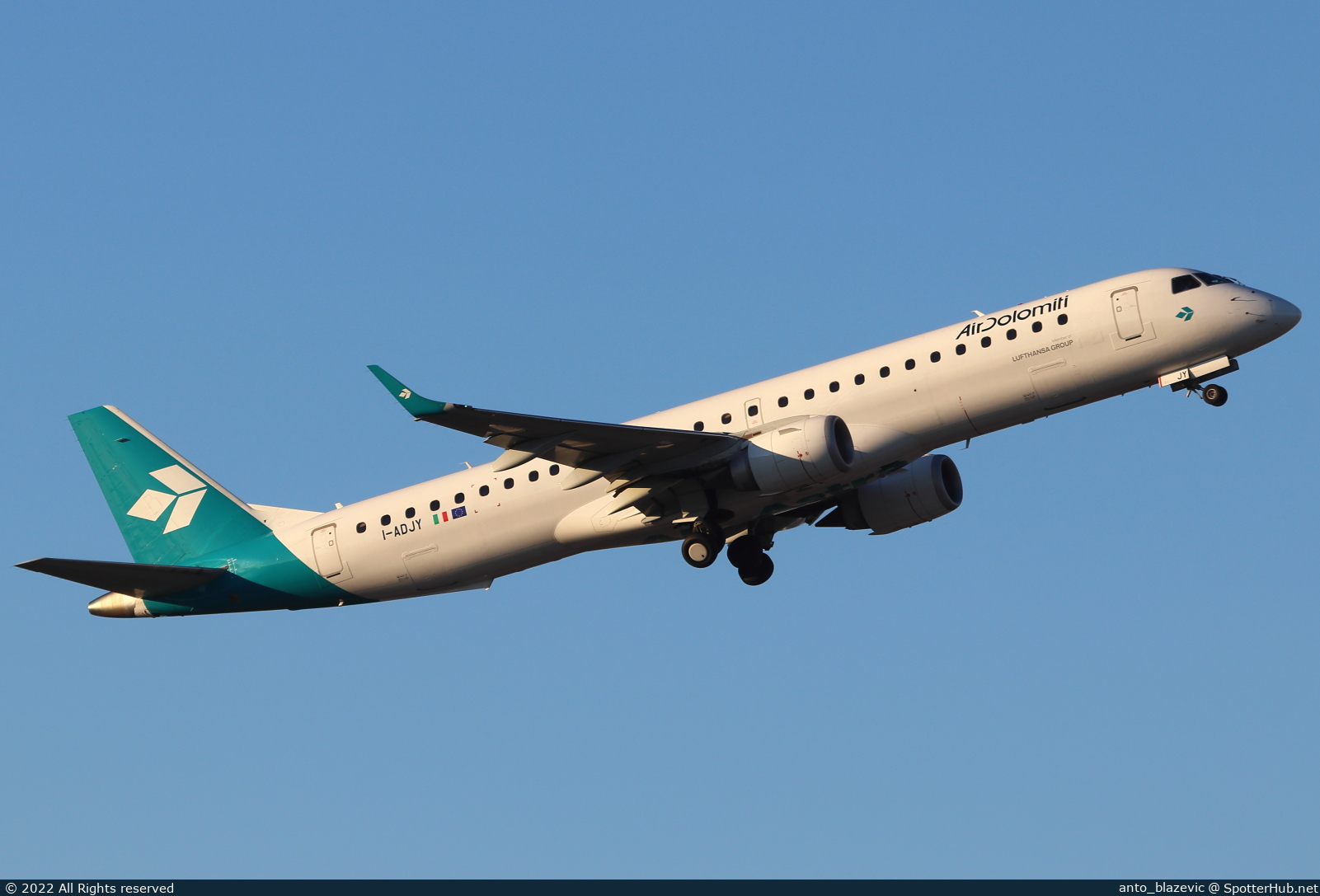 Photo of I-ADJY - Embraer ERJ-195LR operated by Air Dolomiti