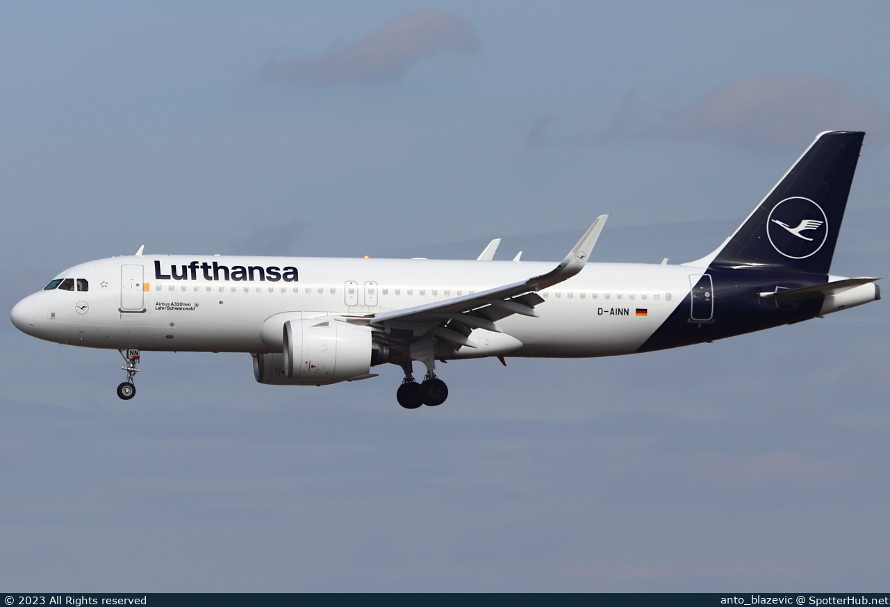 Photo of D-AINN - Airbus A320-271N operated by Lufthansa