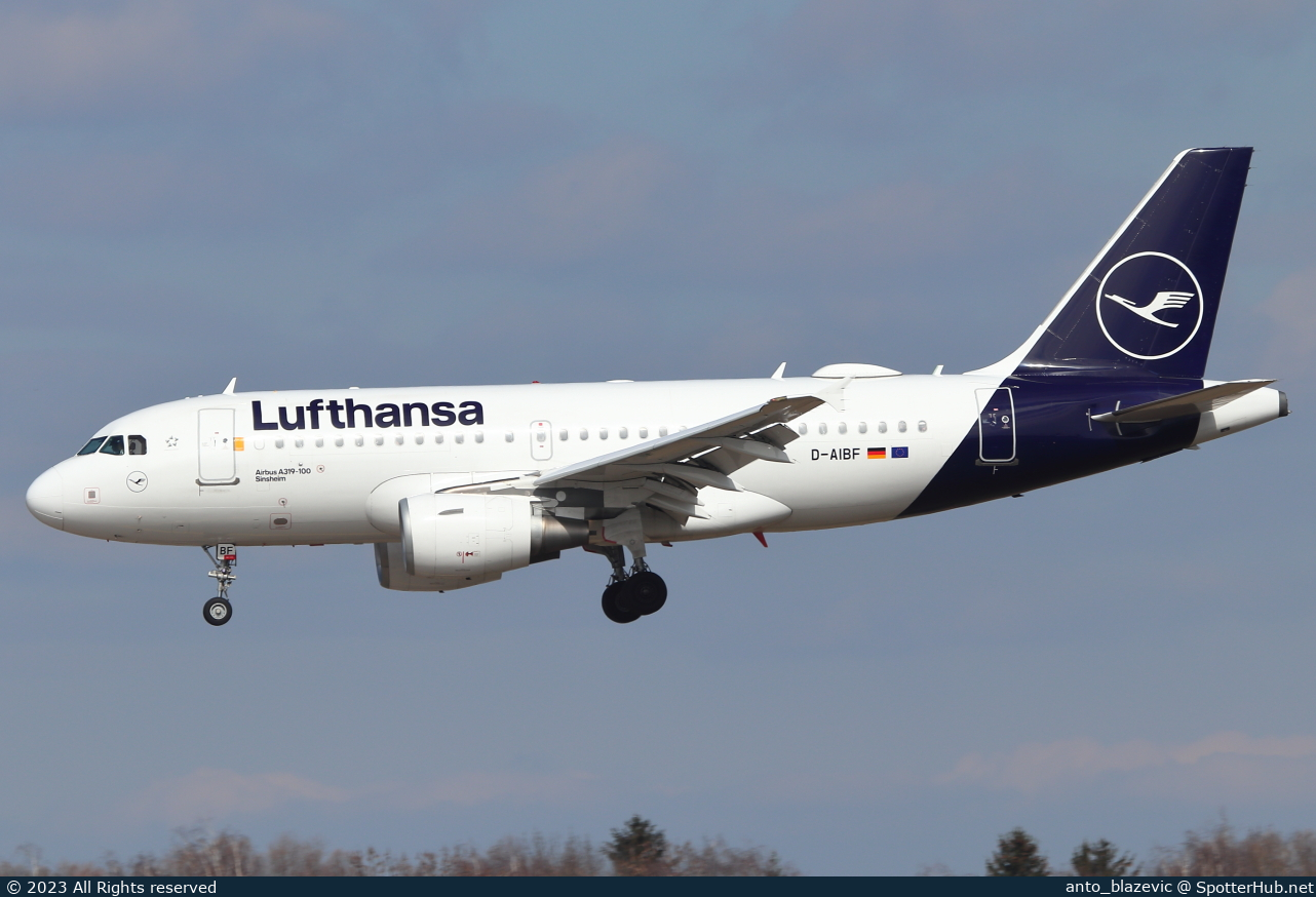 Photo of D-AIBF - Airbus A319-112 operated by Lufthansa