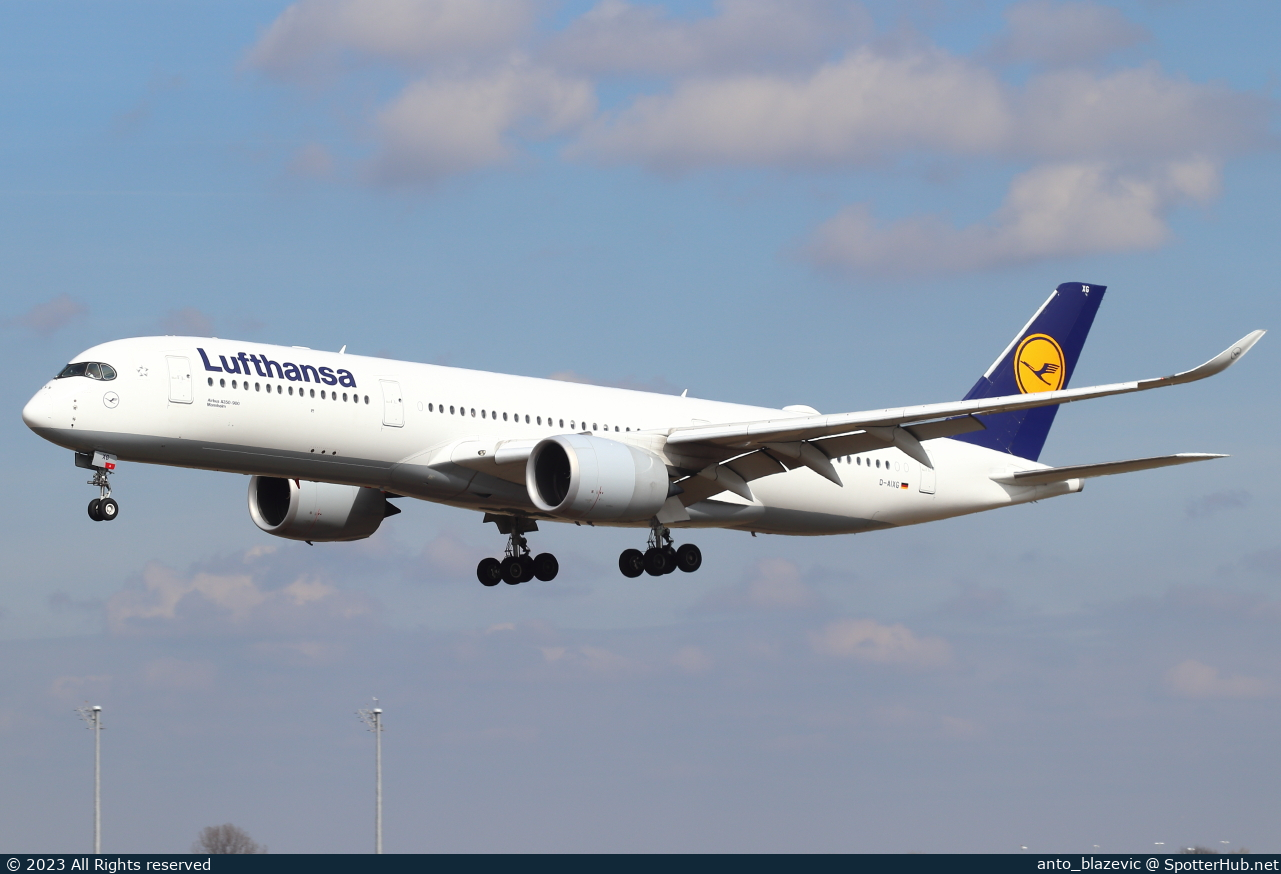 Photo of D-AIXG - Airbus A350-941 operated by Lufthansa