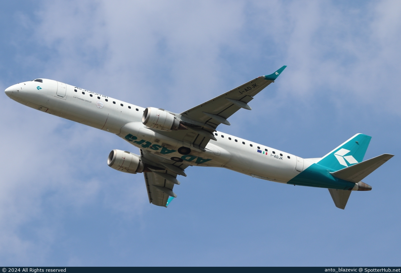 Photo of I-ADJK - Embraer ERJ-195LR operated by Air Dolomiti