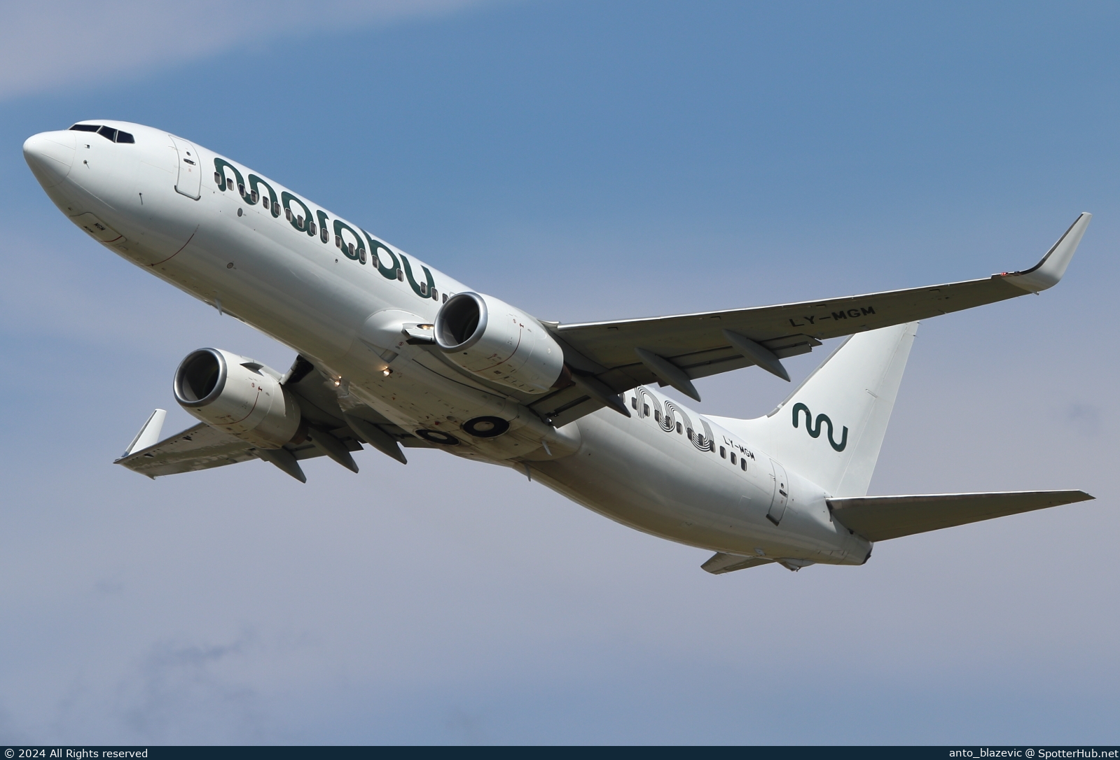 Photo of LY-MGM - Boeing 737-8EH operated by Marabu Airlines (opb KlasJet)