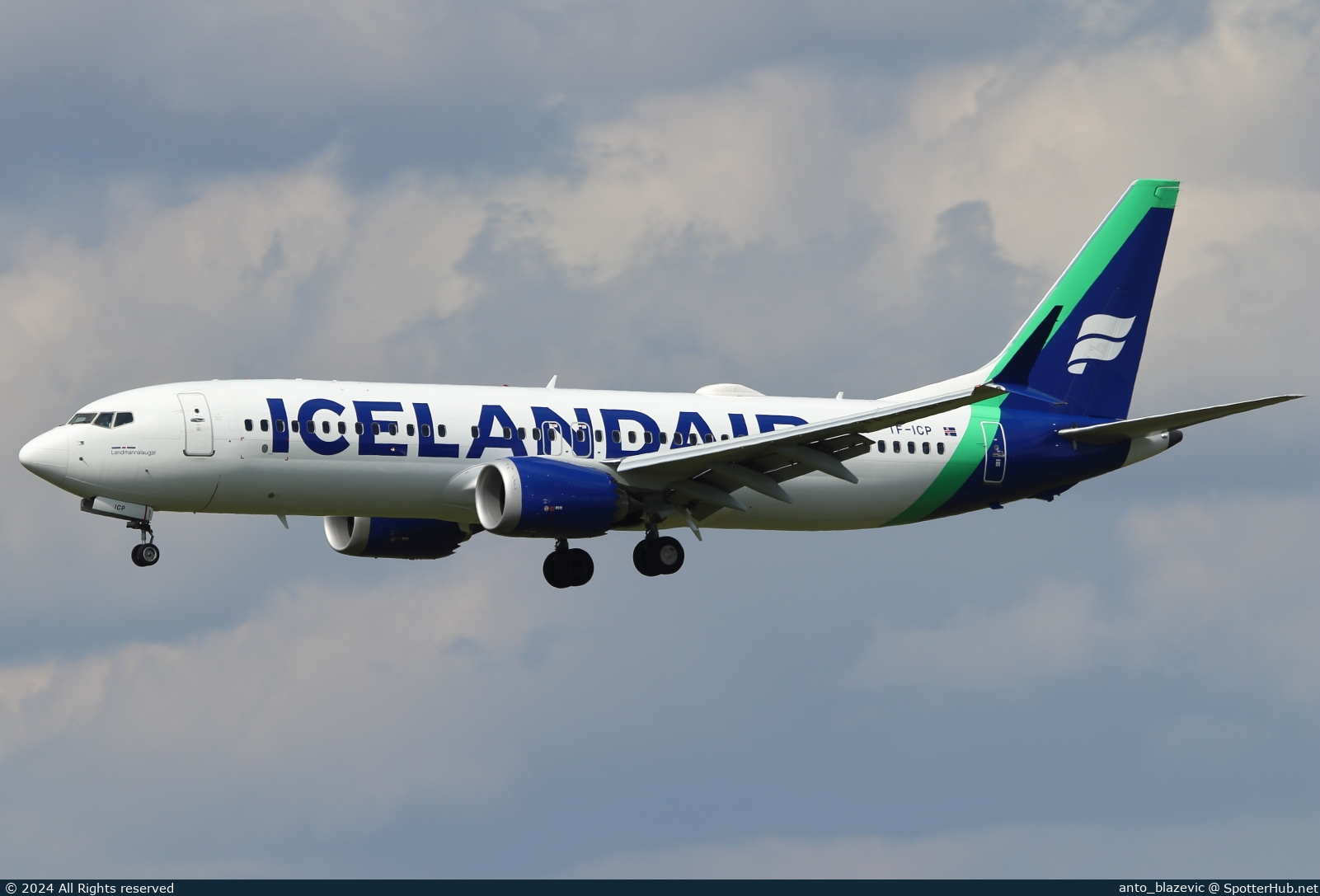 Photo of TF-ICP - Boeing 737 MAX 8 operated by Icelandair