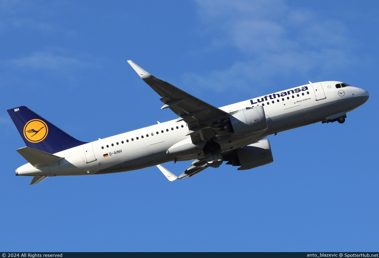Photo of D-AINH - Airbus A320-271N operated by Lufthansa