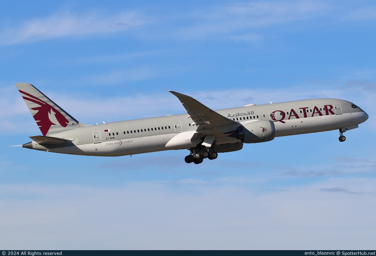 Photo of A7-BHM - Boeing 787-9 Dreamliner operated by Qatar Airways