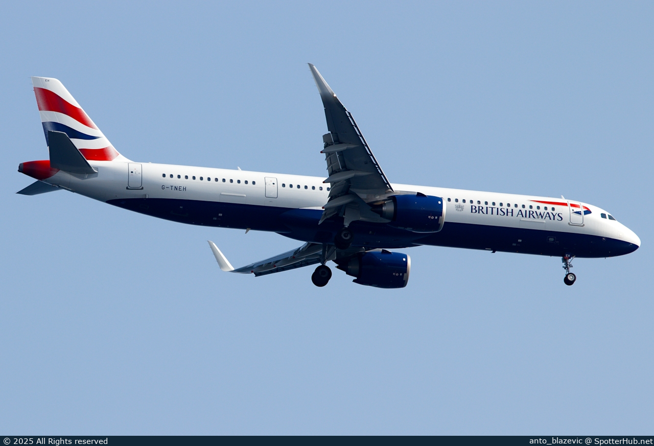 Photo of G-TNEH - Airbus A321-251NX operated by British Airways